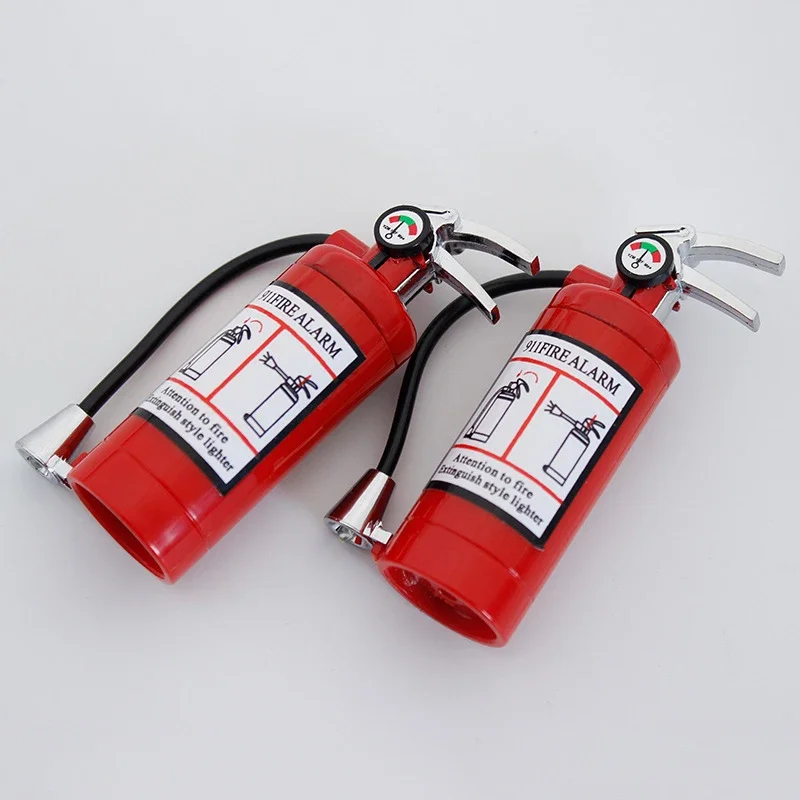 Fire Extinguisher Torch Lighter Flash Light Free Fire Butane Gas Cigar Cigarette Lighters Creative Smoking Accessories Nice Gift