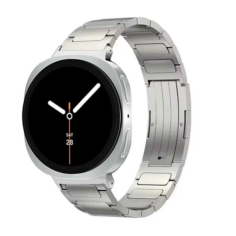 Titanium Metal Strap for Samsung Galaxy Watch 8 40mm 44mm/Classic 46mm Stainless Steel Band for Galaxy Watch 8 Ultra 47mm Correa