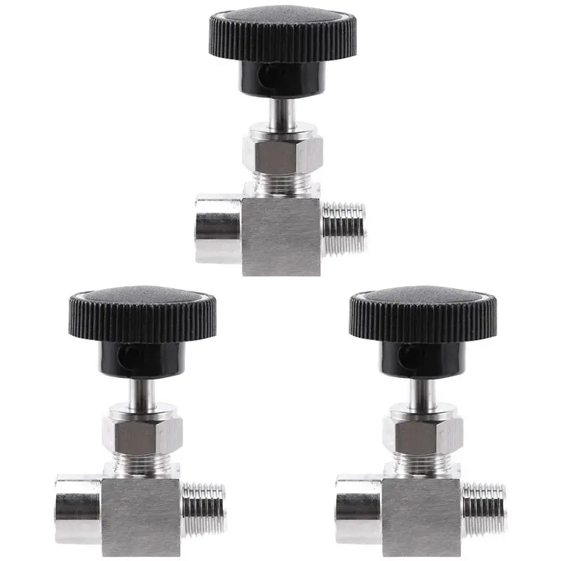 

ABWR-3X Needle Valve Adjustable 1/4 Inch Male To Female Thread Stainless Steel 304 Flow Control Shut Off Crane Needle Valve