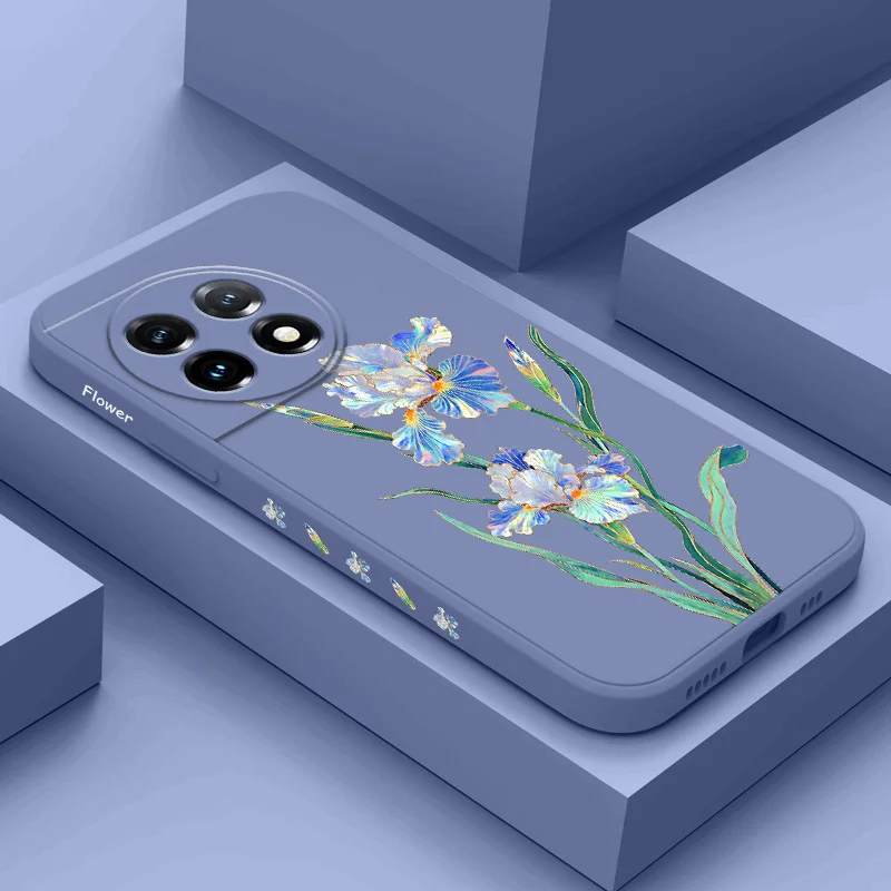 

Messenger Flower Phone Case For Oneplus 13 13R 12 12R 11 11R 10 10R 10T 9R 9RT 9 8T 8 7 7T Pro 5G Liquid Silicone Cover