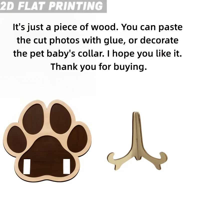 Unique 2D Flat Printing Pet Memorial Wooden Ornament with Base S9f165308616641b78cdce66afab10f1aJ