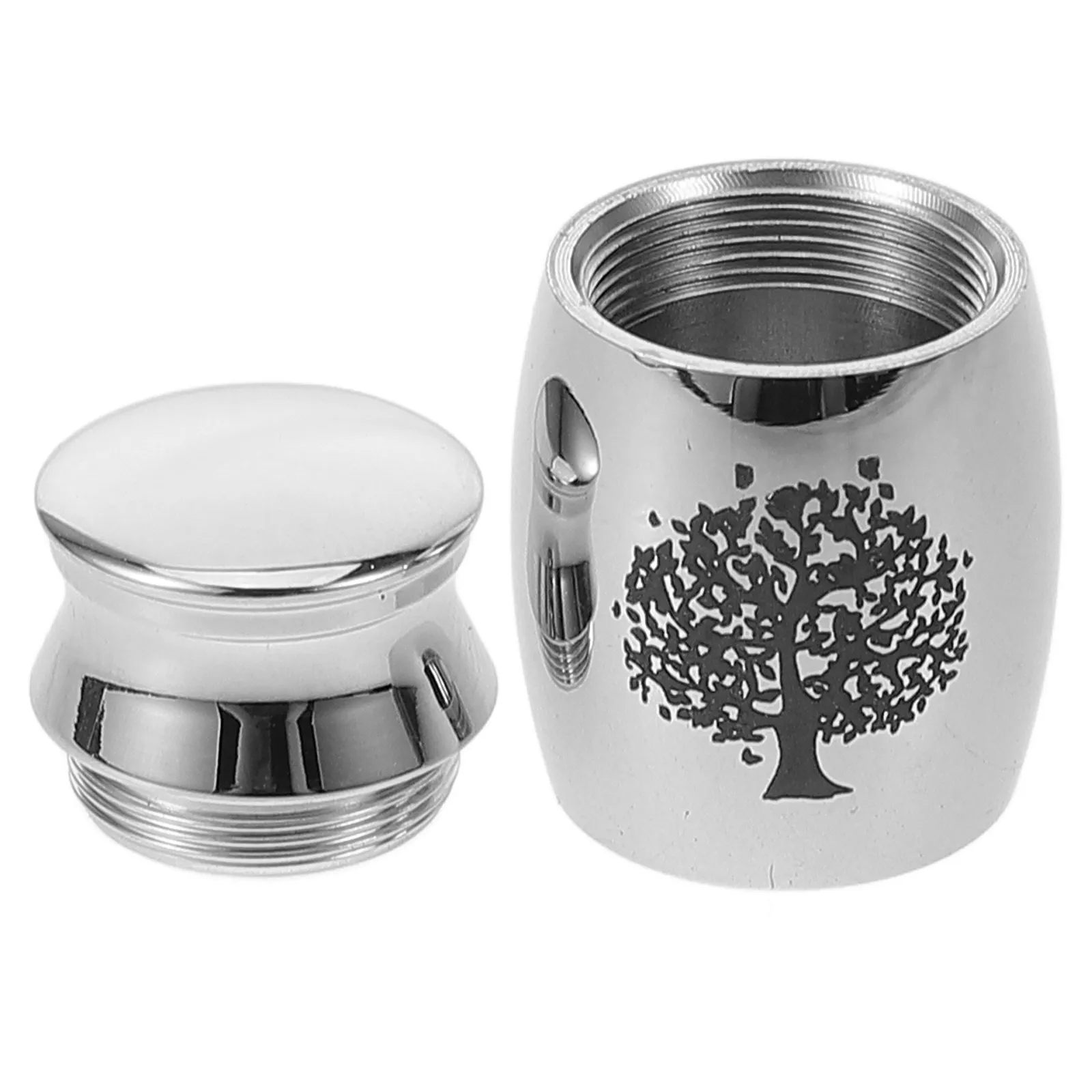 Pets Urn Memory Keepsake Box For Cat Owner Cremation Stainless Steel Small Compact Design Easy Open Screw Lid Secure