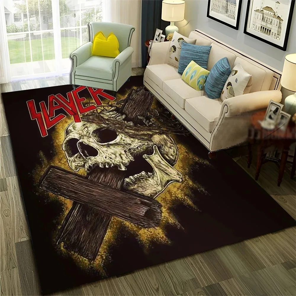 Death Metal Rock Large Carpet Rug for Home Living Room Bedroom Sofa Doormat Decor Kids Play Area Rug Carpet Non-slip Floor Mat