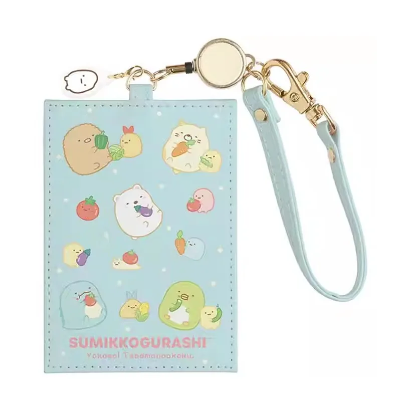 

New Cute Sumikko gurashi Girls Children PU Card ID Holder Key Chain For Women