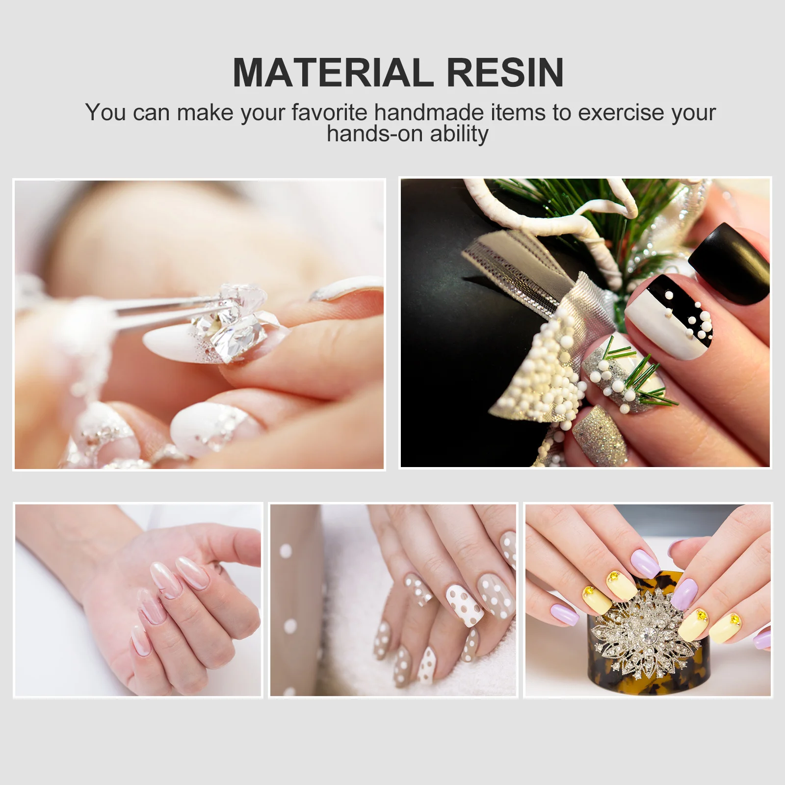 1 Box Of Mermaid Pearl Decorations Resin 3D Nail Art Diy Charms Manicure Accessories For Salon Home Use Nail Art Decor