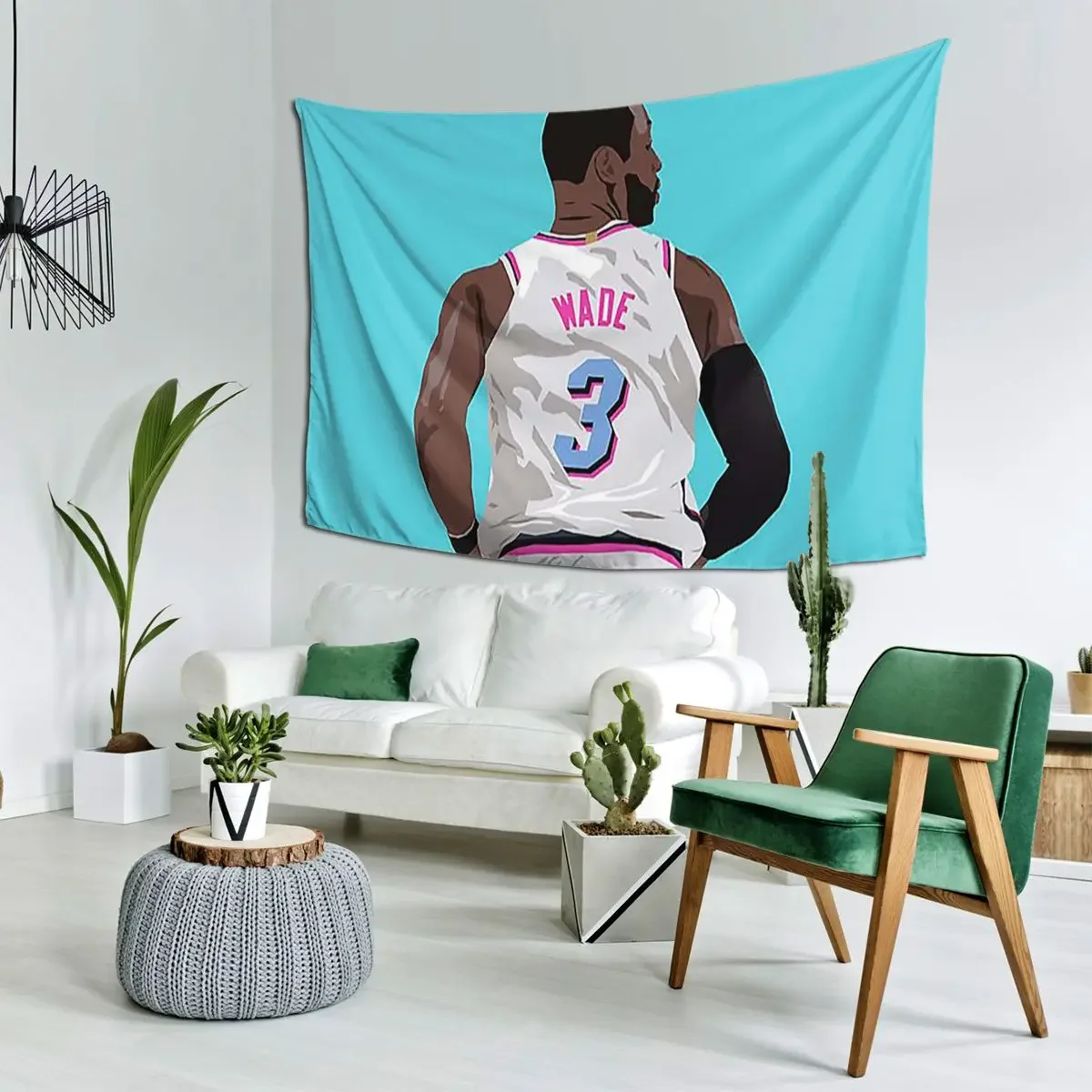 Dwyane Wade Back-To Tapestry Funny Wall Hanging Aesthetic Home Decor Tapestries for Living Room Bedroom Dorm Room