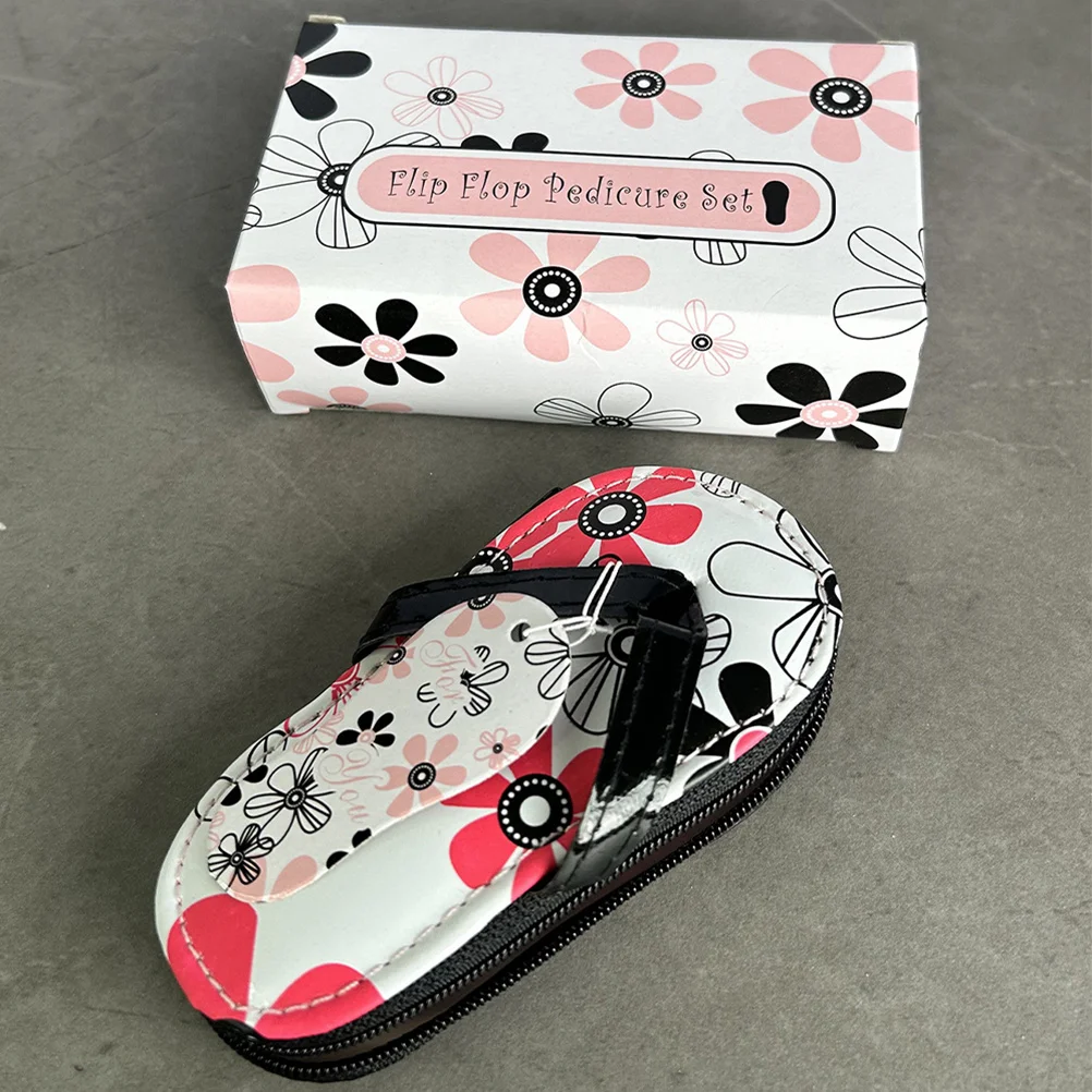 1 set Flower Slippers Nail Clipper Manicure Set Stainless Steel Pedicure Tools Kit For Women Travel Nail Care Tool Manicure