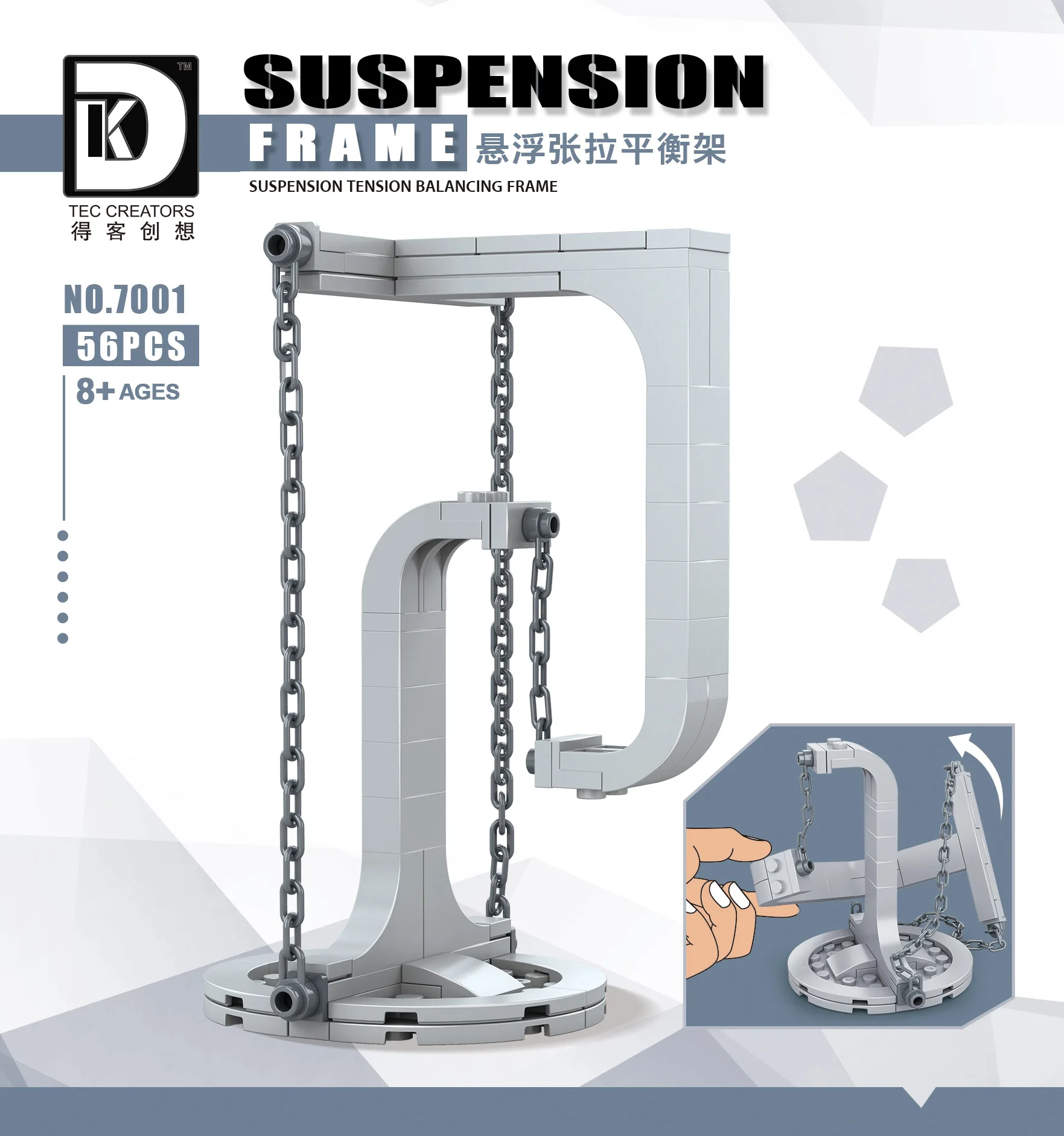 

Suspended Balance Frame Model Building Blocks Rainbow Balance Frame Educational Assembly Desktop Ornament Toys Holiday Gift 7000