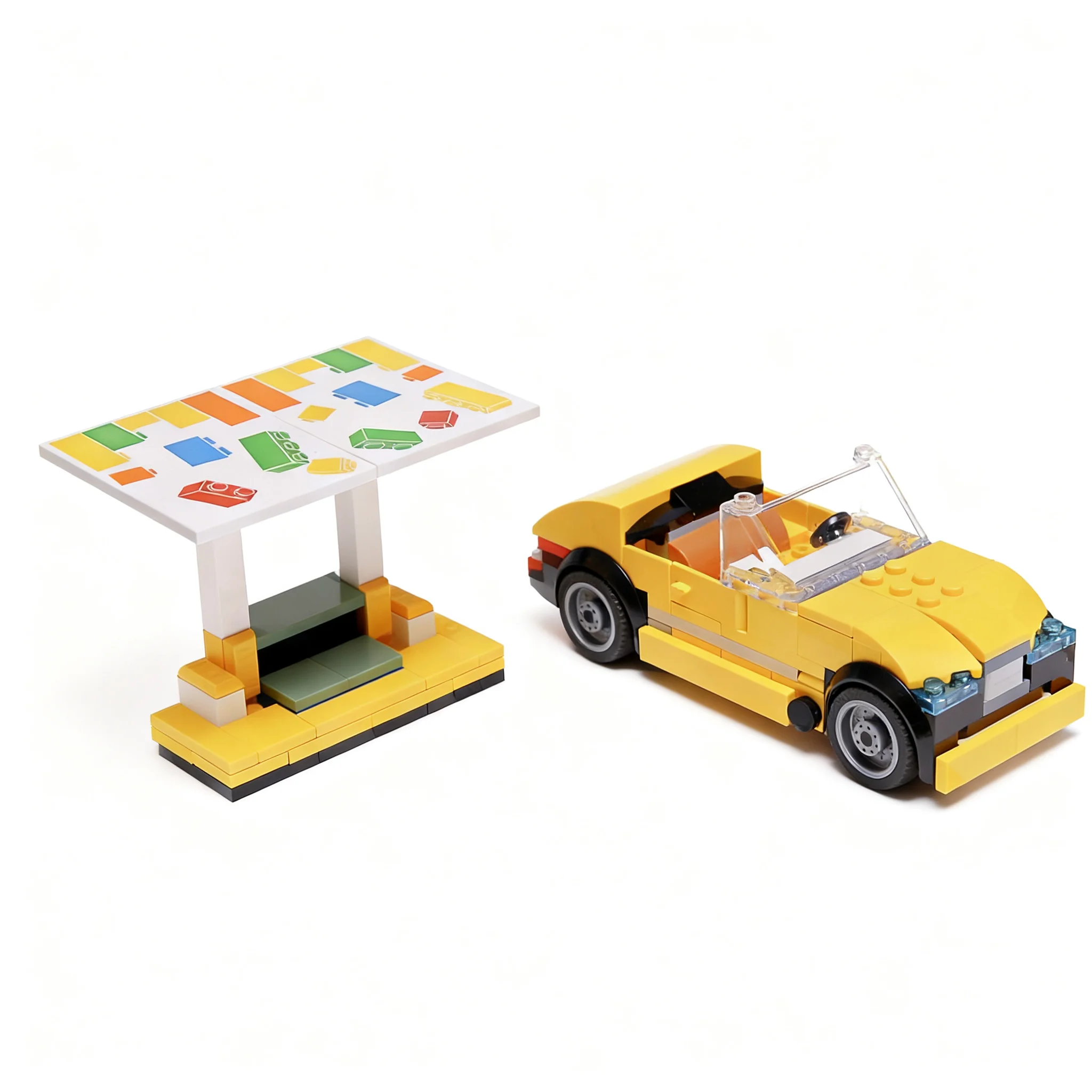 276pcs MOC City 2in1 Passenger Van & Cabrio Model Building Blocks Christmas Gift Toys Assemble Idea Creative Display Education