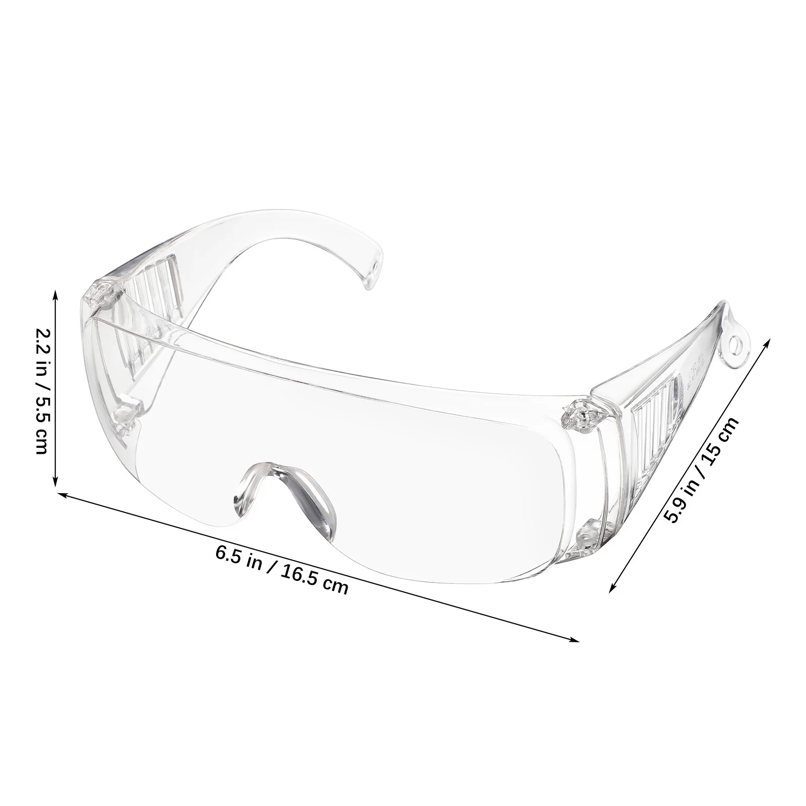 6 pares de gafas de seguridad de laboratorio ventiladas, gafas protectoras transparentes, diseño con rejilla, ajuste cómodo, amplio campo de visión