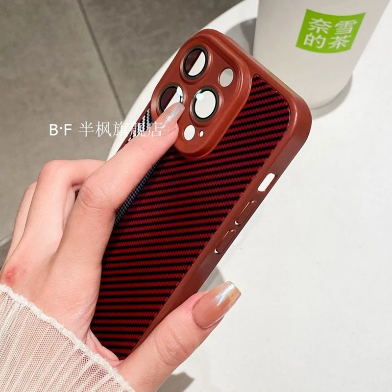 Electroplated sports car carbon fiber print iphone15pro phone case iphone14promax Advanced sense iphone13 case