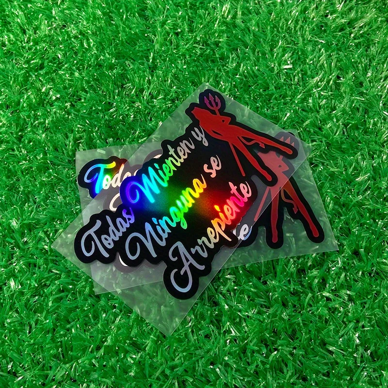 スペインの楽しいミームレーザーバイクステッカー - バイクの燃料タンク、スクーター、車の窓用の防水ビニールデカール