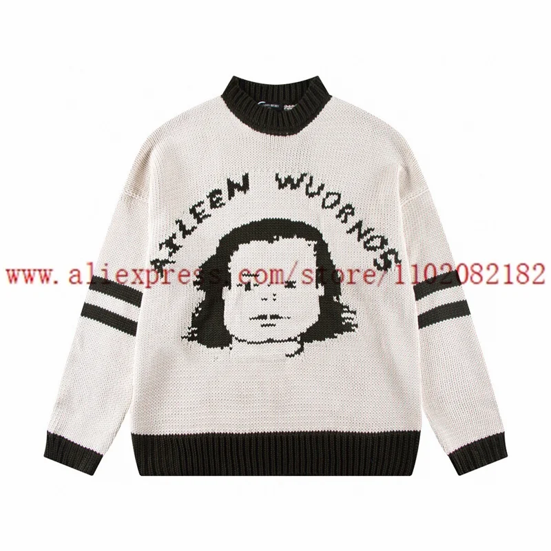 

2024fw ERD Cartoon Portrait Color Block Sweater Pullovers Men Women 1：1 Best Quality Heavy Fabric ERD Thick Thread Sweaters