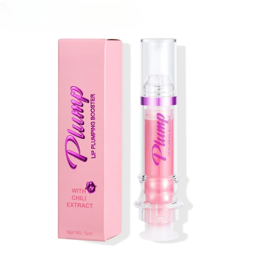 Lip Plumping Booster Gloss High Shine for Plumper Looking Lips Extreme Shine Crystal Volume Moisturizing Lip Oil Care Lip Gloss