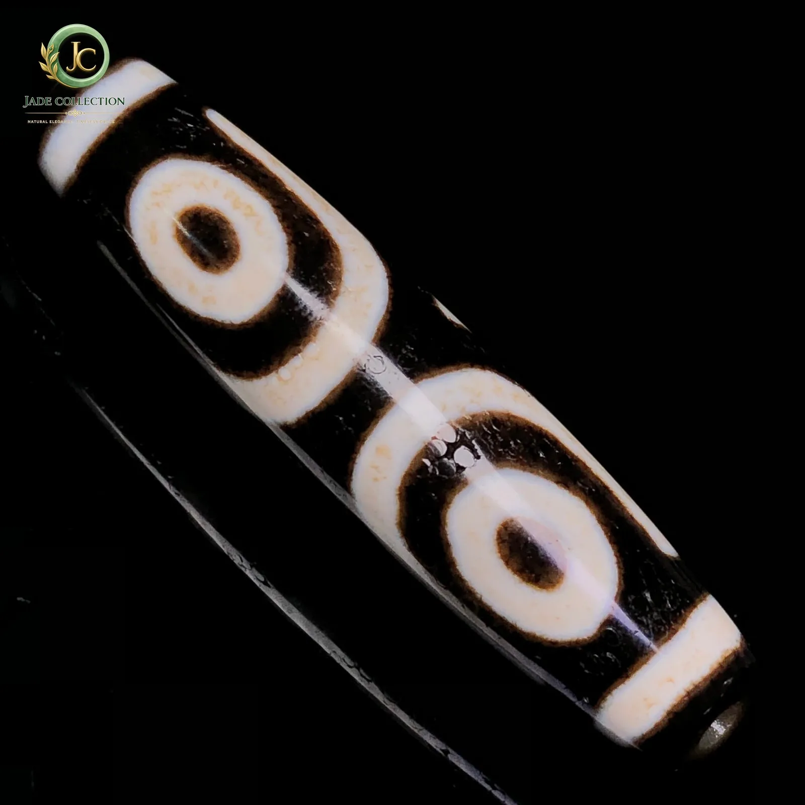 Rare Tibetan Buddhism Agate 3 Eyes Totem Dzi Bead Amulet Necklace Pendant Z062