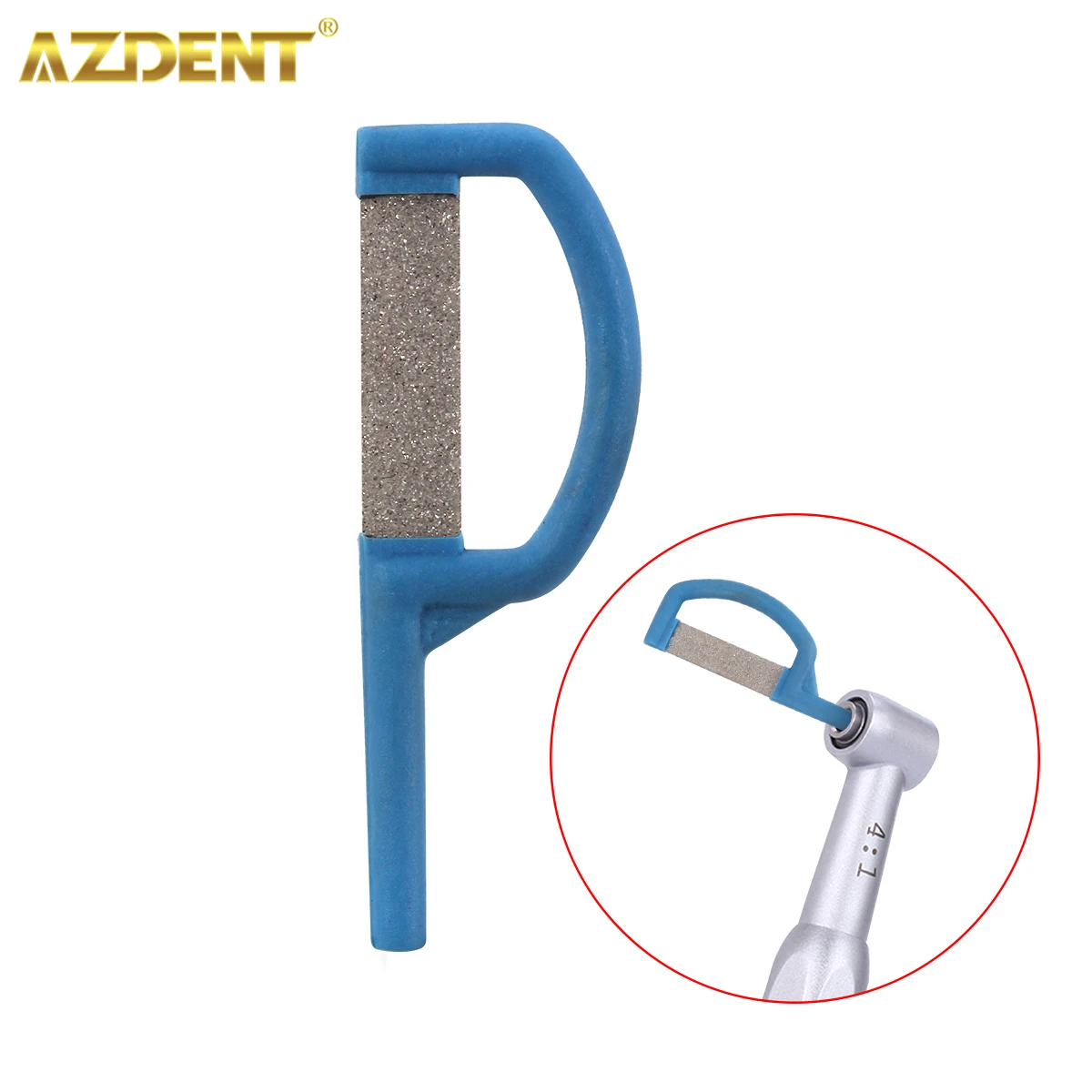 AZDENT-Scie orthodontique dentaire à réduction automatique d\'émail multicolore, bande dentelée à sable double face, moyenne grossière