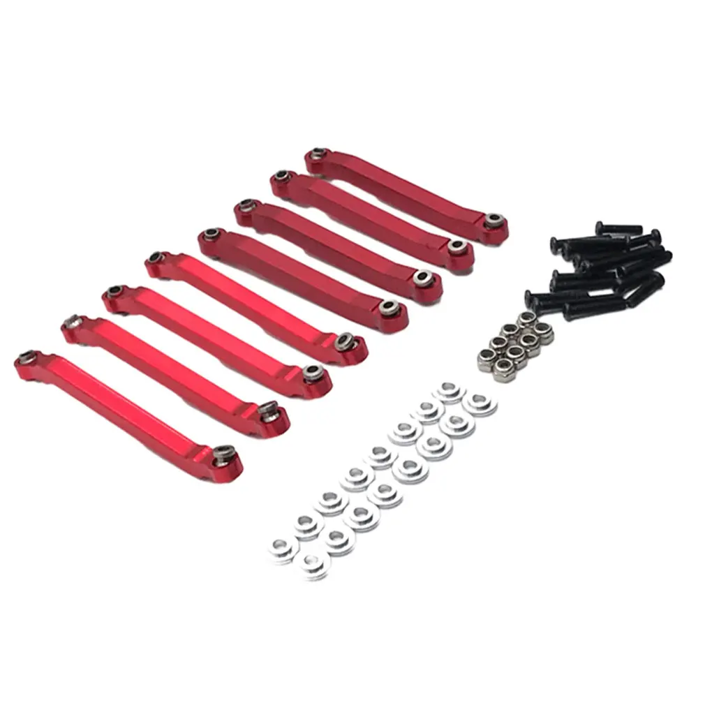 

8pcs Aluminum Chassis Pull Rods Fixed Link Suspension Tie Rod For MN D90 D91 D96 D99 D99S MN90 1/12 RC Car Upgrade Parts