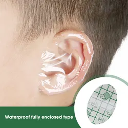 20pcs Plastic Waterproof Ear Protector For Baby Swimming Cover Caps Salon Hairdressing Dye Shield Protection Shower Cap Tool