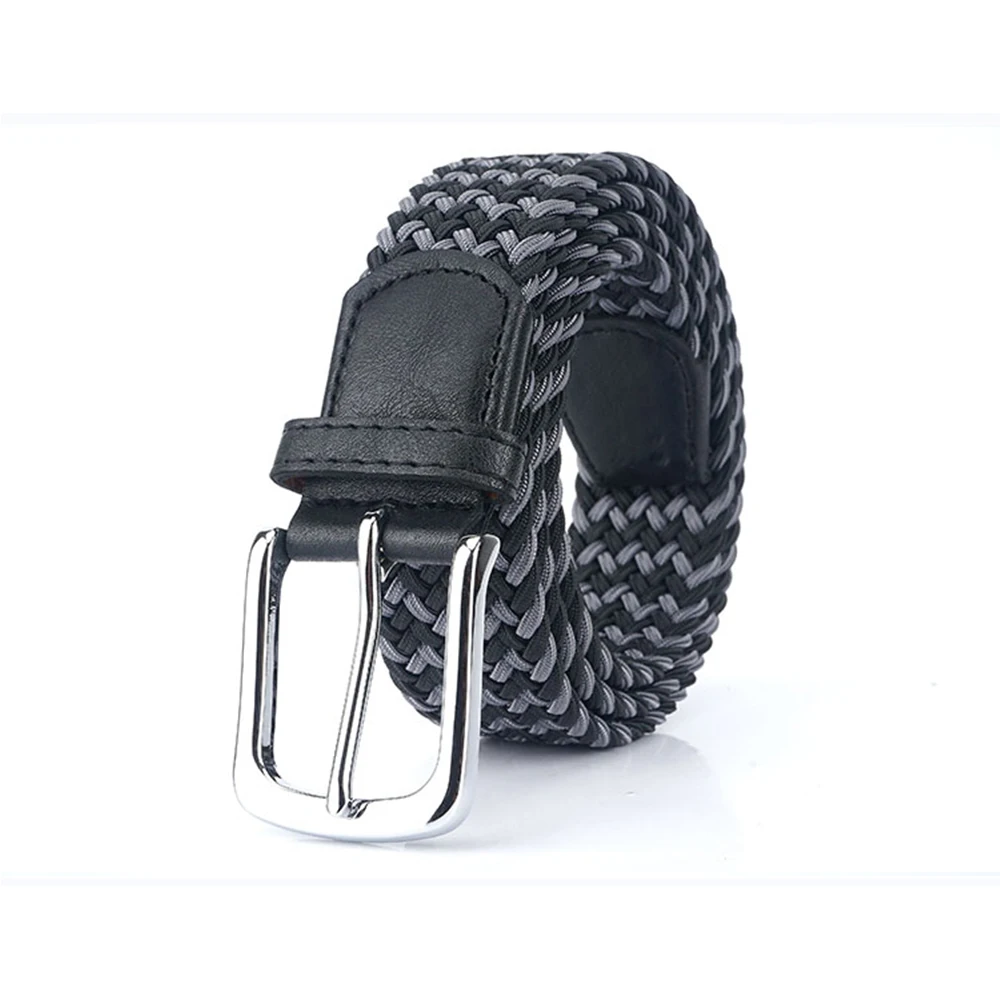 TUSHI Neue männer Nicht-loch Woven Gürtel Elastische Stretch Leinwand Gürtel Weiblichen Koreanischen Stil Vielseitig Student Hosen Denim gürtel Luxus – Detail 19