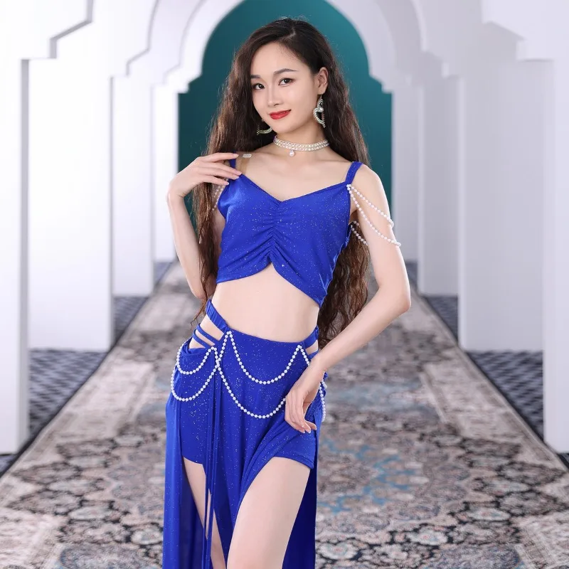 

Belly Dance Palace Style Practice Dress Oriental Dance Practice Dress Sexy Set Long Skirt Strap Style