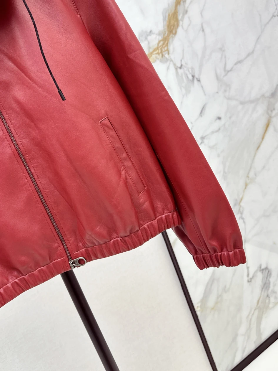 Genuine Leather Hooded Jacket - Slim-Fit Silhouette, Ultra Soft & Stylish