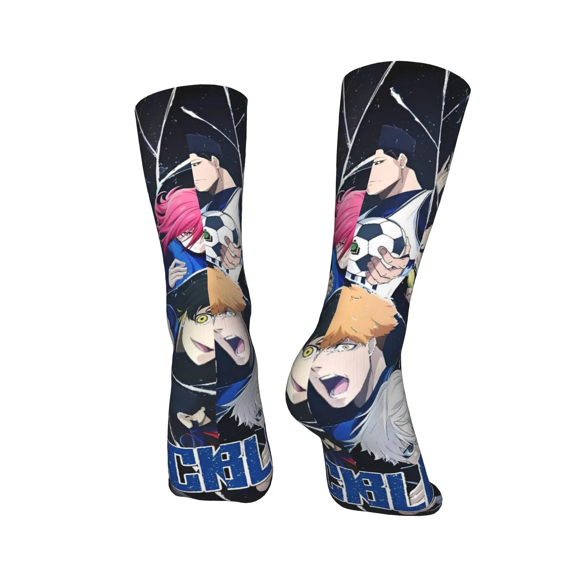 Calze anime Blue Lock Calzini divertenti con grafica Calzini antiscivolo invernali da uomo che corrono calzini morbidi e traspiranti