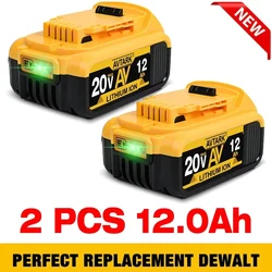 Original DCB200 20V 12000mAh Lithium Replacement Battery For Dewalt 18V DCB184 DCB200 DCB182 DCB180 DCB181 DCB182 DCB201 DCB206