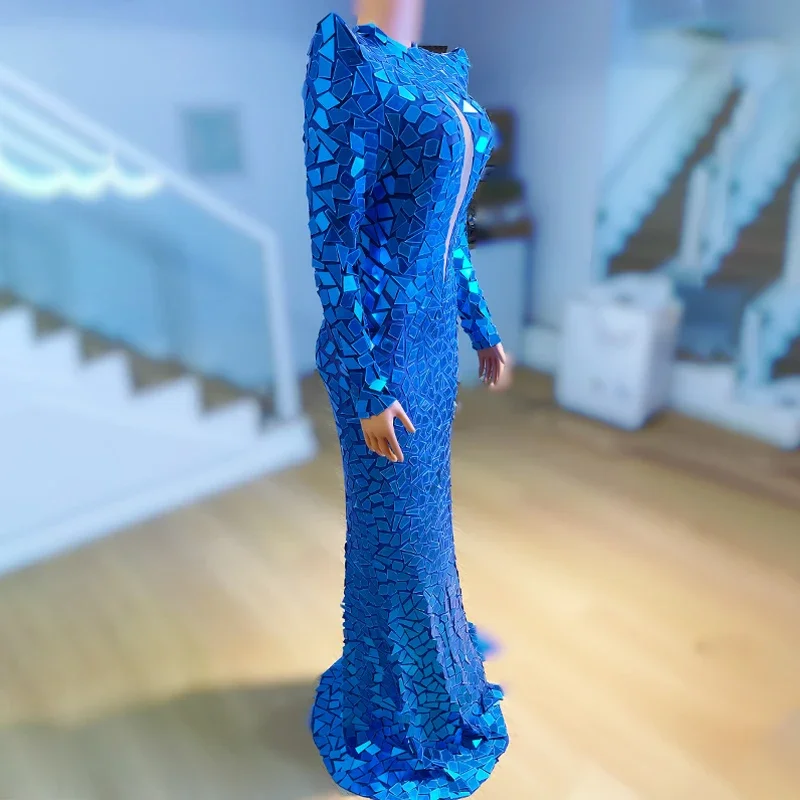 Sukienki z lustrami, błyszczące, z cekinami, wieczorowe, treningowe, na urodziny, imprezę, kostiumy, damskie, sceniczne, na wybieg, strój XS5742