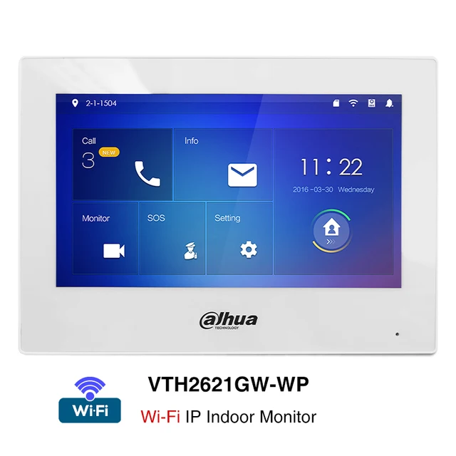 Dahua 7 inch Wifi Touch Monitor VTH2621G-WP Wireless Video