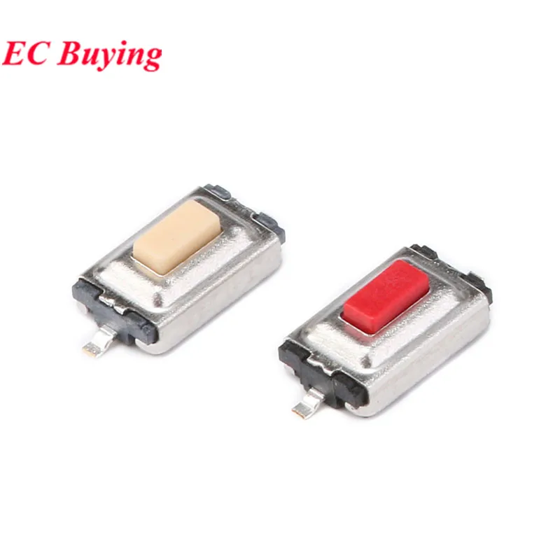 100Pcs/20pcs Tact Switch Micro Switch 2Pin 3X6 3*6*4.3mm 3*6*2.5mm 3x6x5mm White Red Button Tactile Tact Push Switch SMD