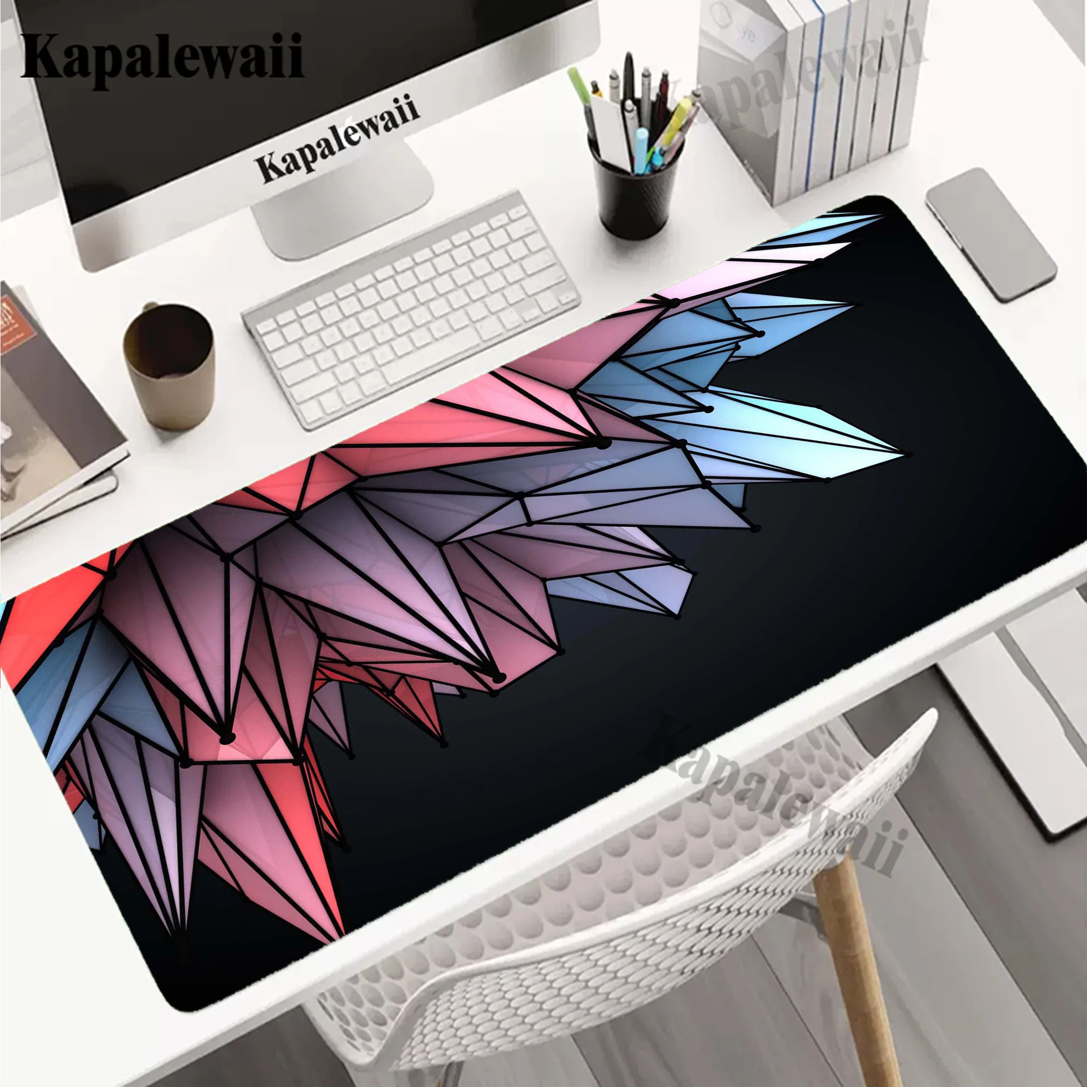 Geometry Mousepad Gaming Speed Keyboard Pads Notebook Office Mouse Pad Anti-slip Rubber Carpet Locked Edge Mouse Mat 800x300mm