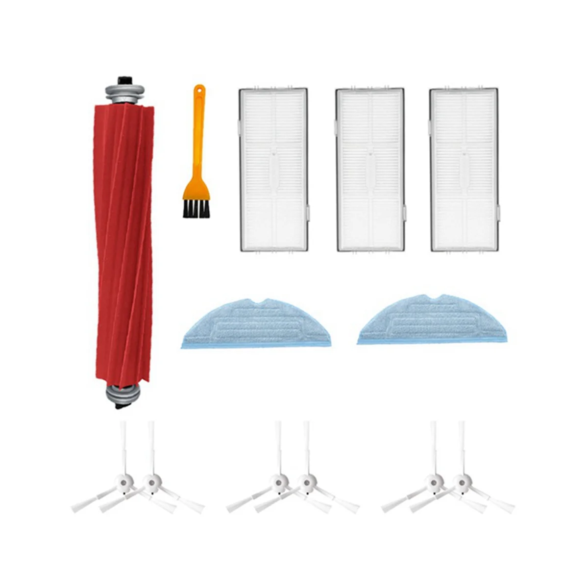 فلتر HEPA لاستبدال المكنسة الكهربائية ، فرشاة الأسطوانة ، ممسحة ، فرشاة جانبية ، أجزاء ل S7 ، T7S ، T7Plus ، G10