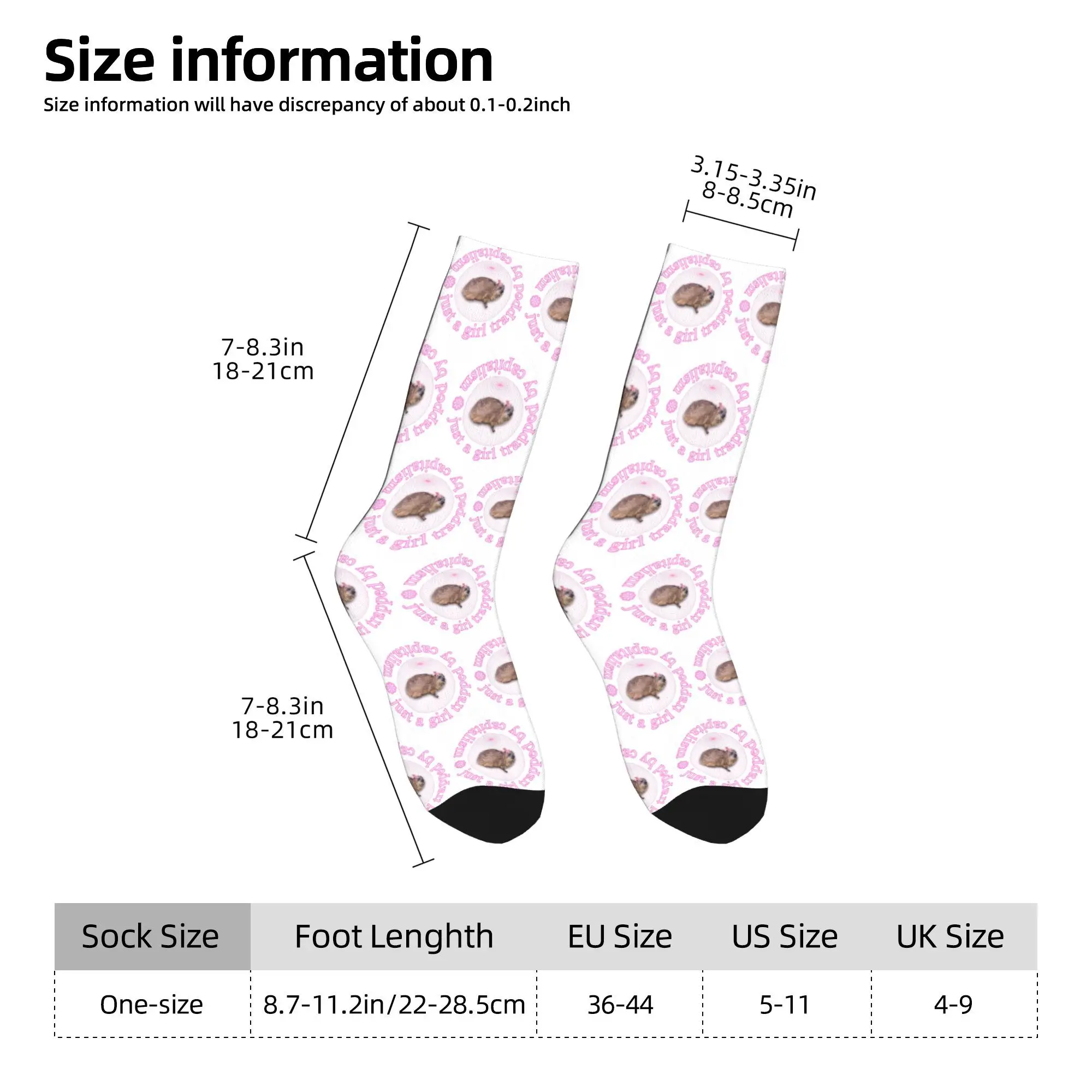 Rock Hyrax juste une fille piété par le capitalisme Coquette chaussettes Harajuku haute qualité bas chaussettes longues pour homme femme cadeaux