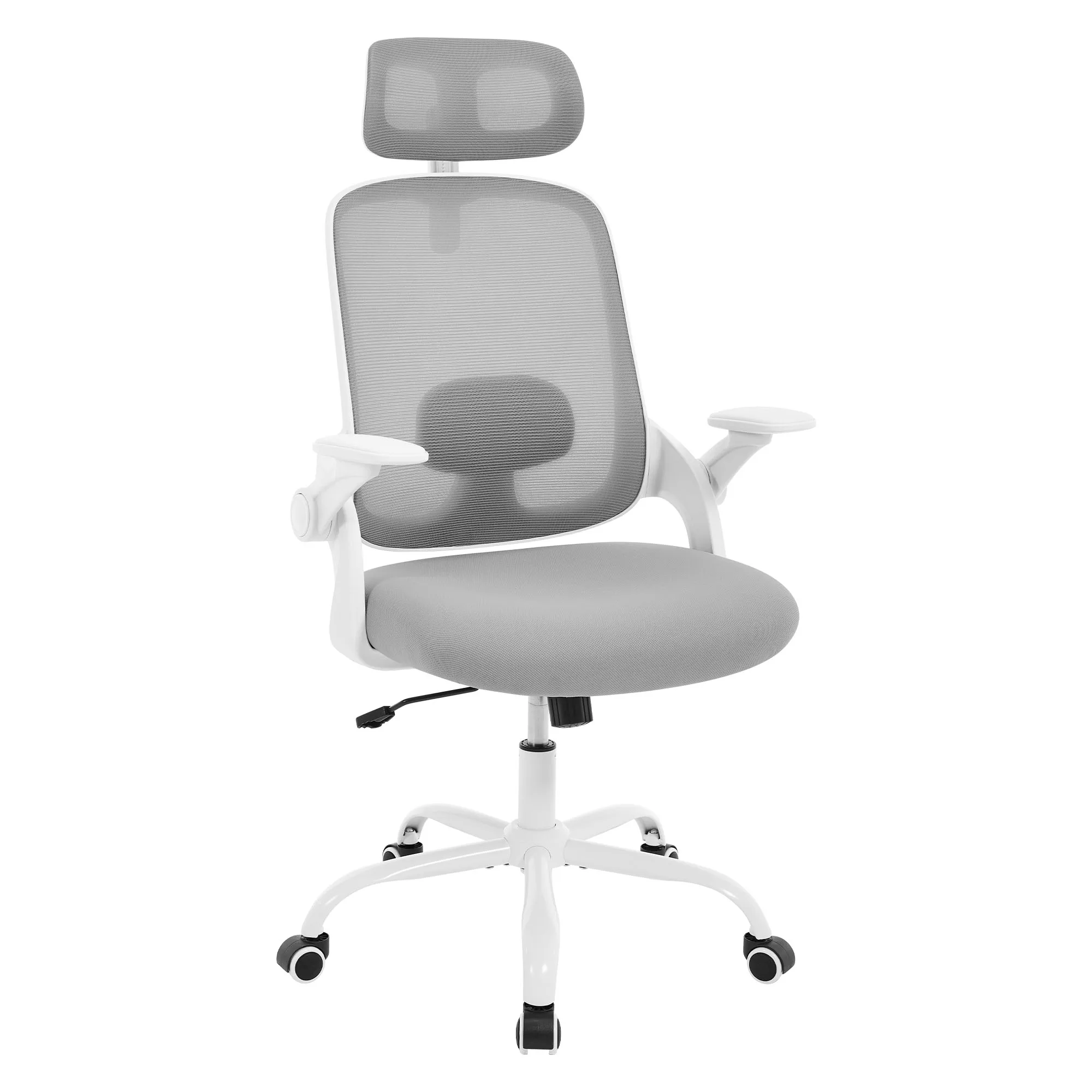 WOLTU Ergonomischer Bürostuhl aus Netzstoff, anhebbarer Gaming-Stuhl, drehbarer Computerstuhl mit Kopfstütze, verstellbare Lendenwirbelstütze, hohe Rückenlehne – Detail 25