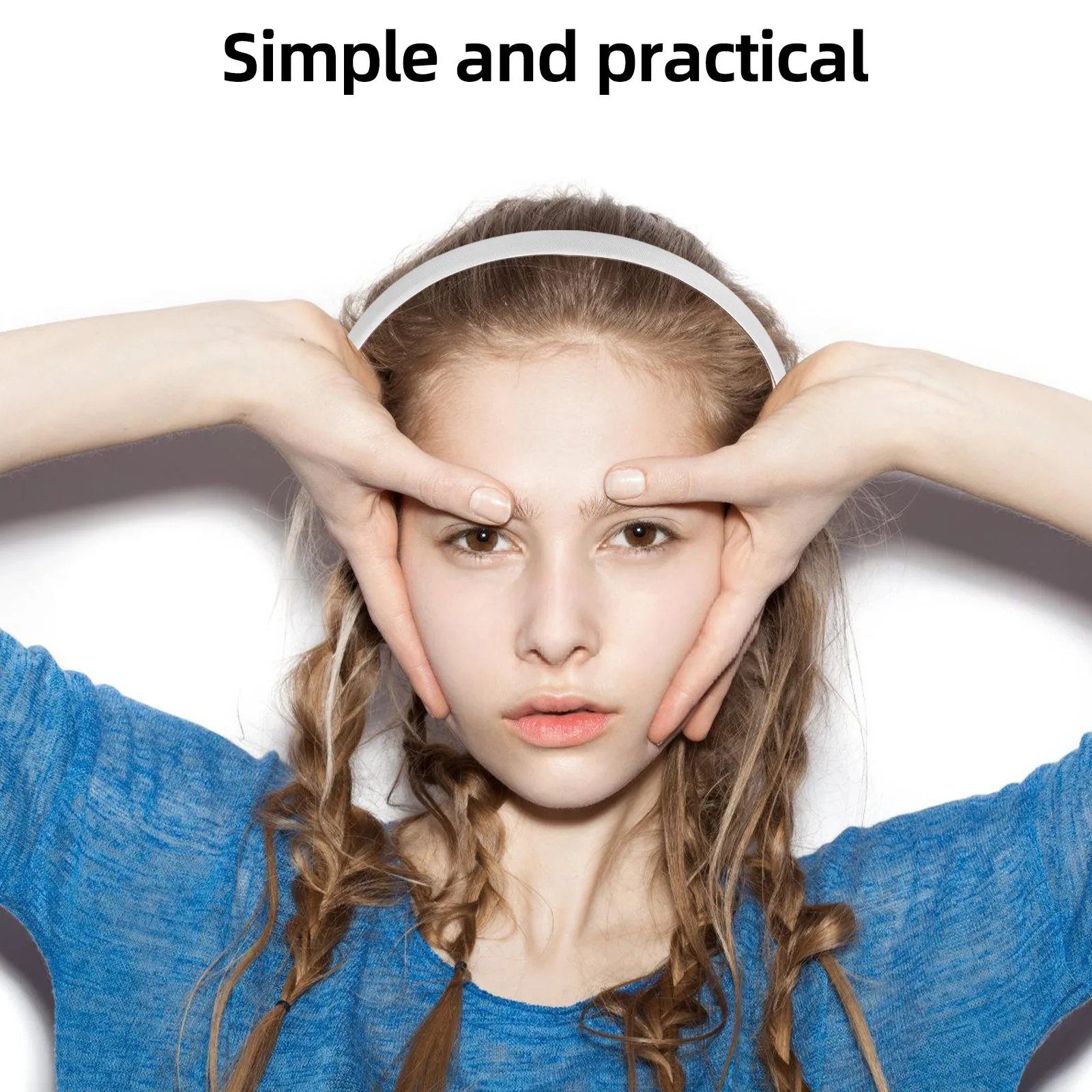 

15 шт. широких белых тканевых ободков для волос, нескользящие, для женщин, для праздничных костюмов, модные пластиковые повязки для волос