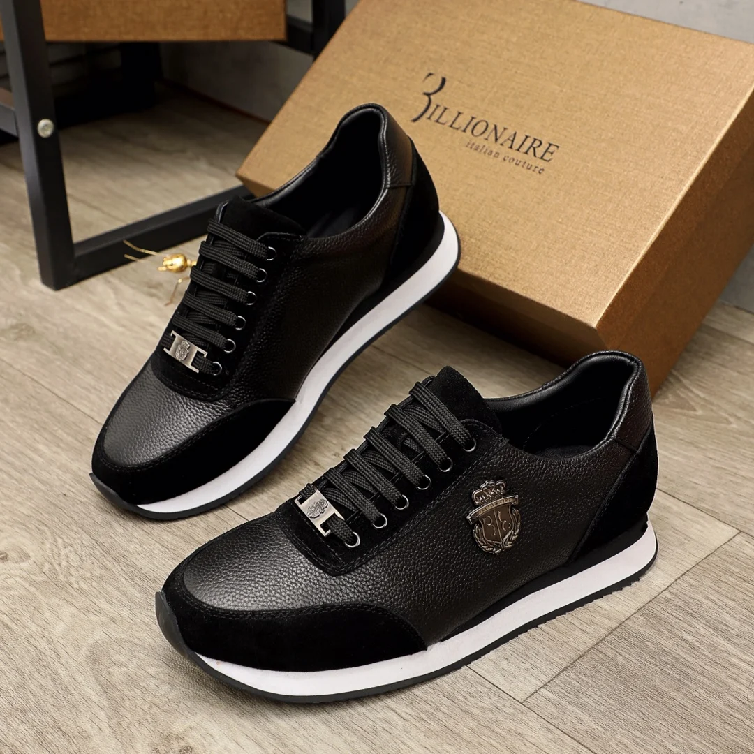 

BILLIONAIRE OECHSLI Shoes Cowhide 2025 new embroidery fashion genuine leather motion Men‘s European Big size 38-44 Shoes