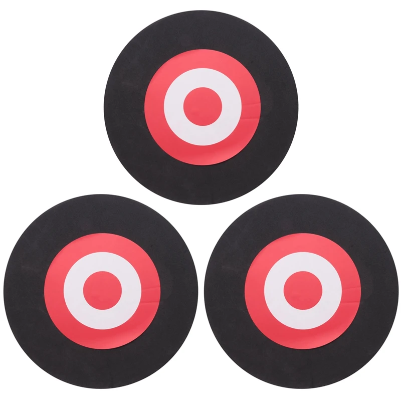 ELOS-3Pcs 25 X 3Cm Archery Eva Foam Target Self Healing Bow Moving Hunting Practice Black+Red