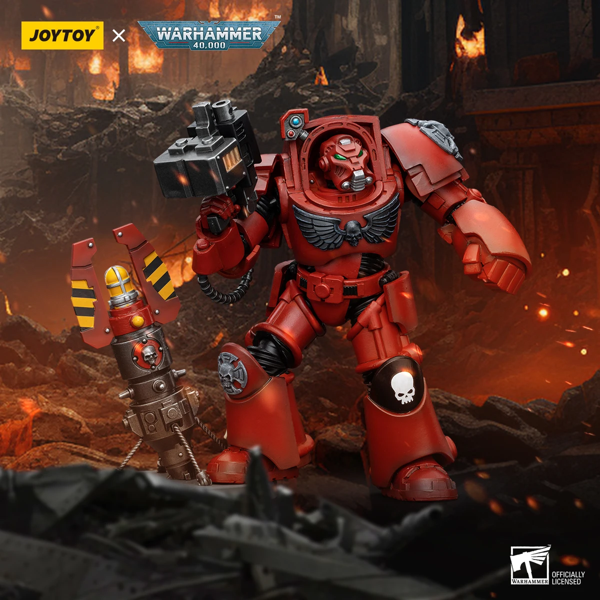 Original JOY TOY Warhammer 40k Action Figure 1/18 Blood Angels Terminator Squad Terminator Model Collect Desk Decor Toy Gift