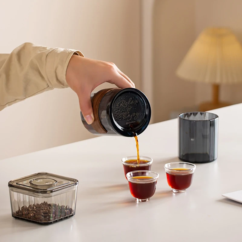 SearchPean Coffee Dripper/ Coffee kettle Tea Pot Pour-over Coffee Set  Send Coffee Filter 1-2Cups Portable Outdoor Health