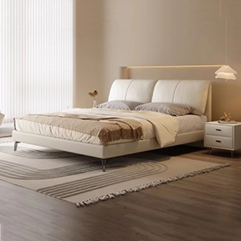 

Bedroom Sleeping Doublebed Design Mordern Storage Safe Girls Headboards Bed King Size Frame Camas De Casal Trendy Furniture