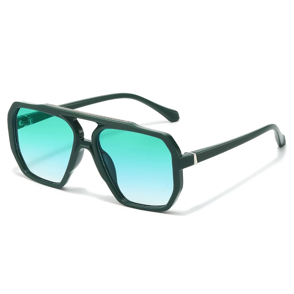 

18093 Fashion Pilot Sunglasses for Men Women, Premium Stylish Square Sun Glasses, Vintage Retro Double Bridge Chic Shades 605534