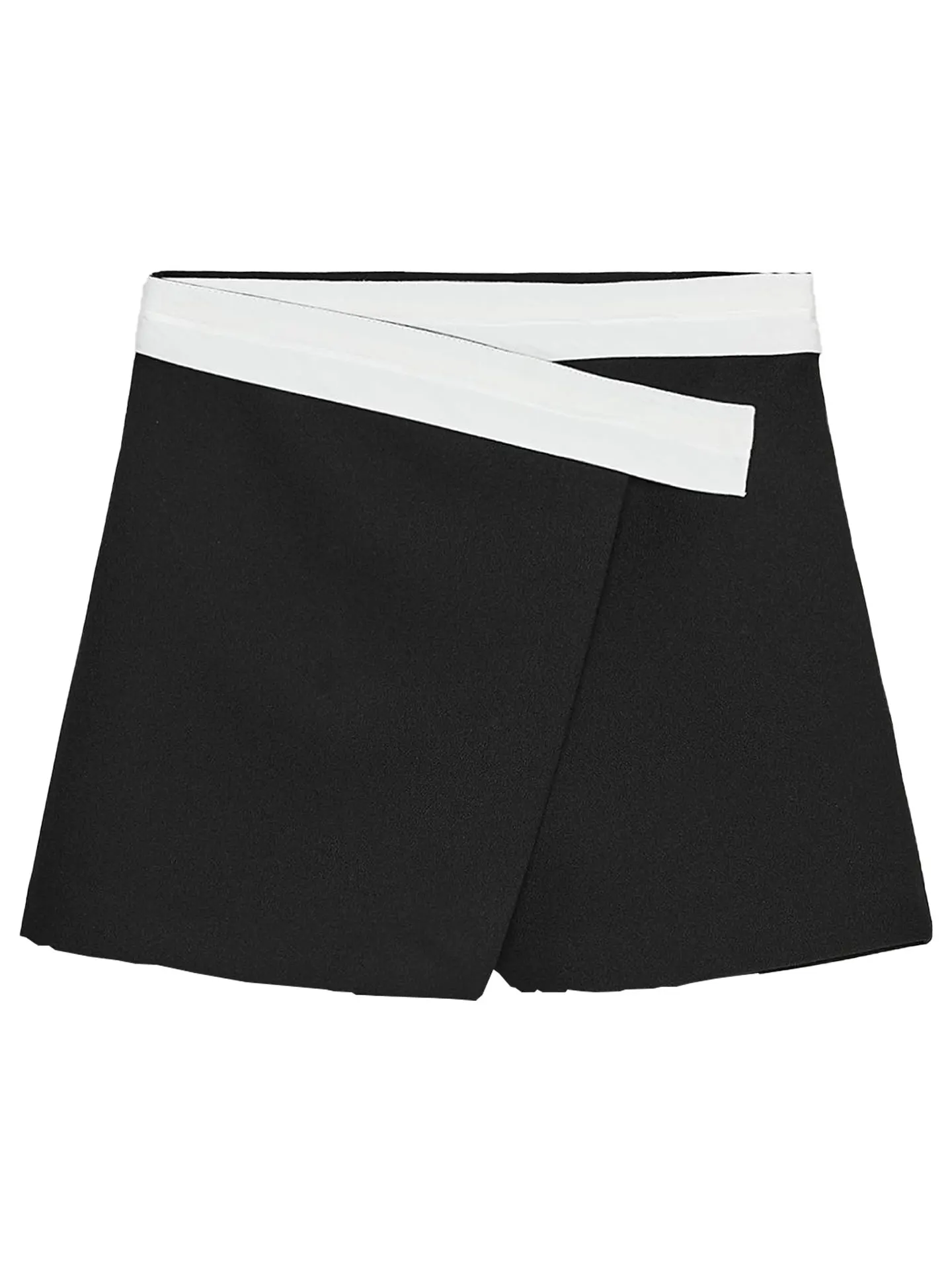 

ZAPRHA 2022, осенняя новинка, женская утягивающая юбка с высокой талией, брюки, цветная блузка спереди, повседневные женские юбки с двойным клапаном