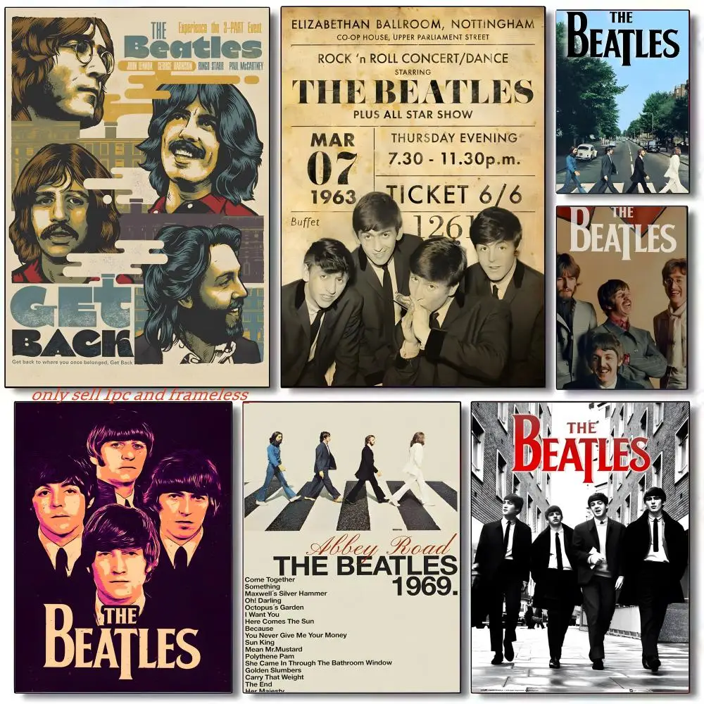 B-Band T-The Beatles Poster Poster painting with prints Home bedroom living room decoration gift