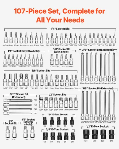 10 best sales मीट्रिक सॉकेट सेट - №10