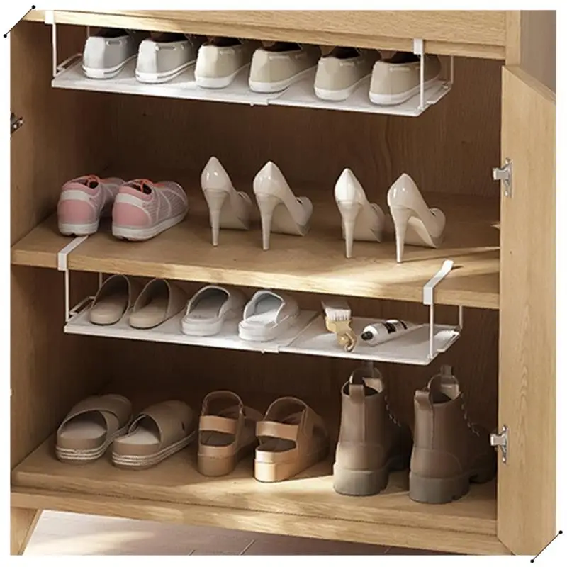 Adjustable Under Cabinet Shelf, Under Desk Storage Long Clips For Office, Metal Under Shelf Storage For Wardrobes Durable -B