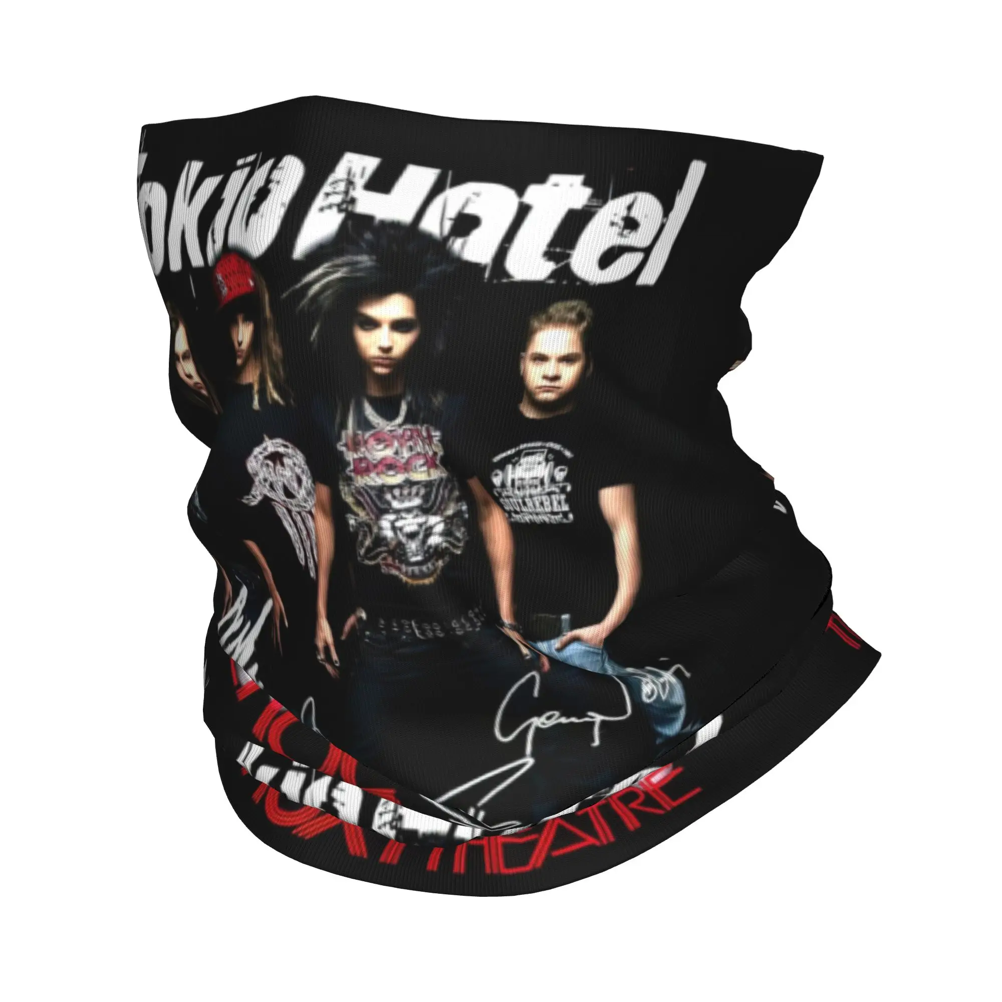 Tokio Hotels Heavy Metal Music Rock Bandana Winter Neck Warmer Men Windproof Wrap Face Scarf for Hiking  Gaiter Headband