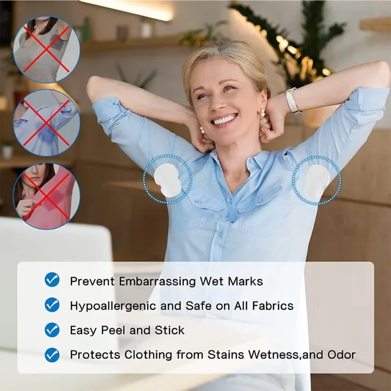 10pcs Underarm Sweat Pads for Men and Women Disposable Armpit Shields To Combat Sweat for Shirts, Dresses, Workouts - view 2
