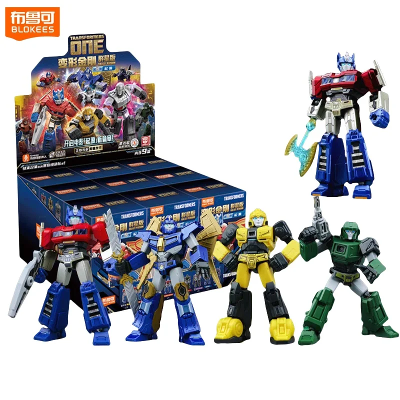 New Hot Bloks Group Transformers One Optimus Prime Ironhide Hound Hydraulic Jack Sentinel Prime Assembled Movable Model Blokees