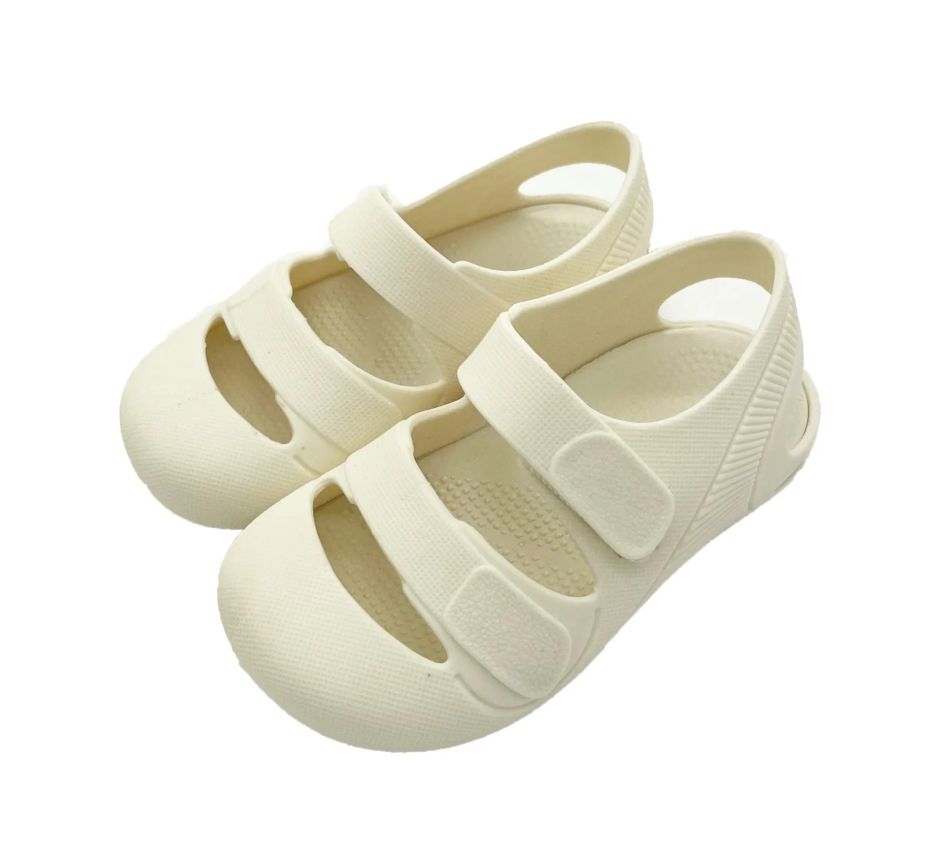 New Summer Children's Sandals with Soft Bottom and Headband Velcro for Boys and Girls, Treading Water Beach Shoes