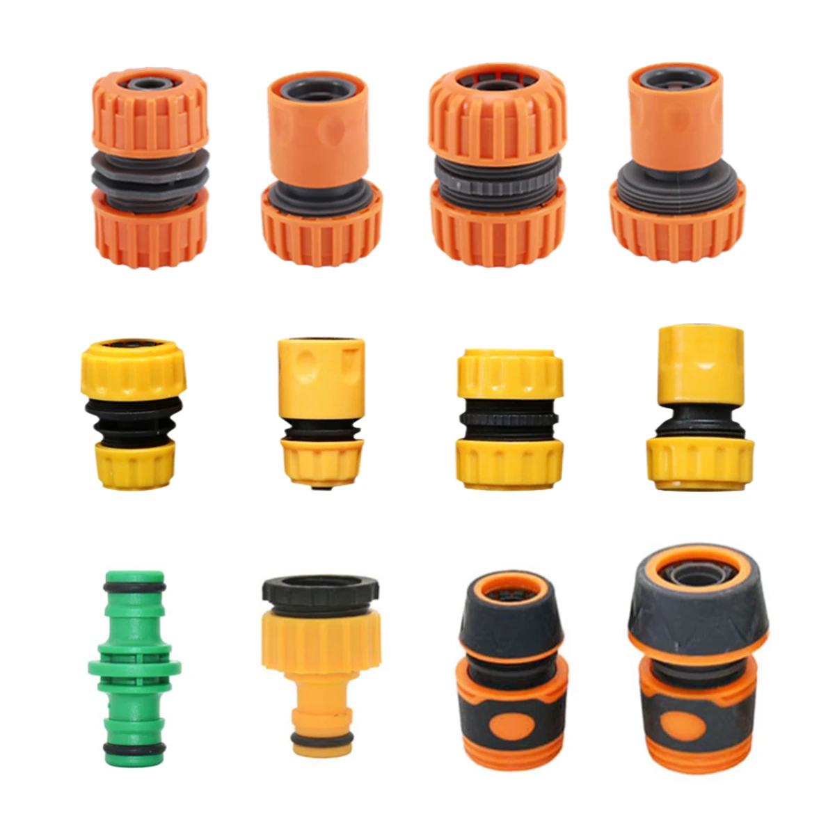 Conector rápido de manguera de jardín, acoplador de tubería de 1 pulgada, parada de agua, 32/20/16mm, reparación de sistema de riego de juntas, 1/2,